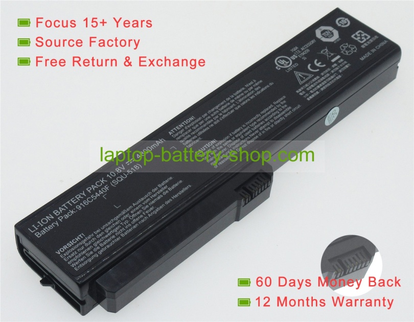 Fujitsu-siemens 3UR18650F-2-QC-12, 3UR18650F-2-Q 11.1V 4400mAh r - Click Image to Close