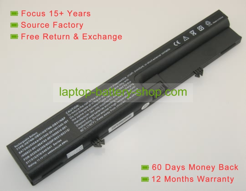 Hp compaq HSTNN-OB51, HSTNN-DB51 10.8V 4400mAh batteries - Click Image to Close