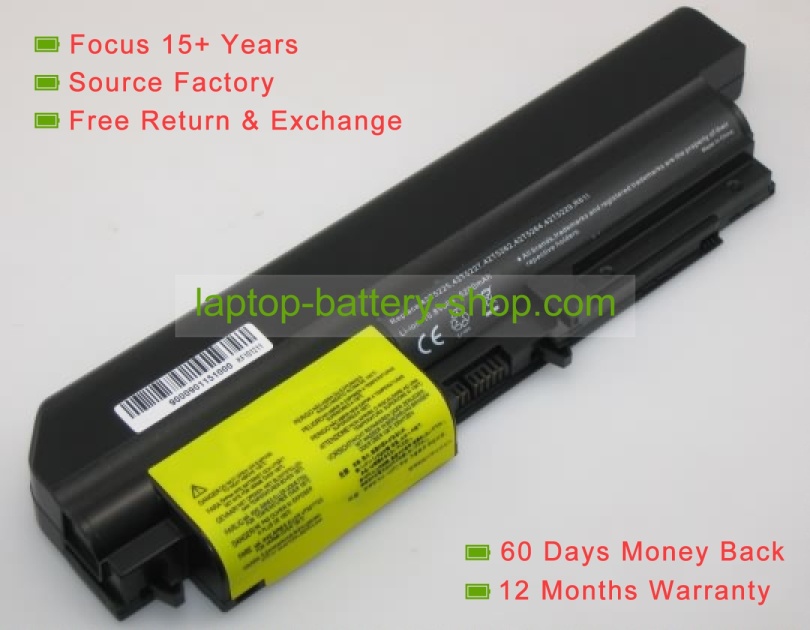 Lenovo 41U3198, 42t5229 10.8V 4400mAh replacement batteries - Click Image to Close