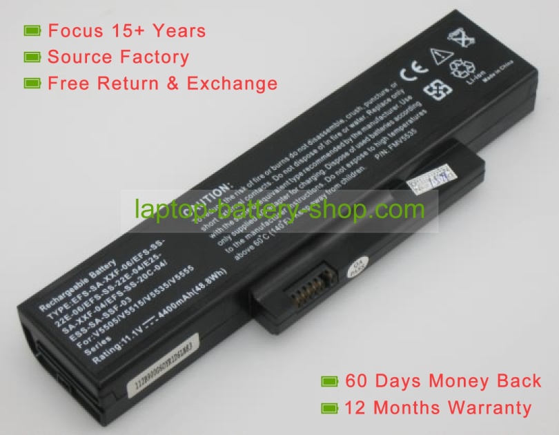 Fujitsu EFS-SA-XXF-06, FOX-EFS-SA-22F-06 11.1V 4400mAh replaceme - Click Image to Close