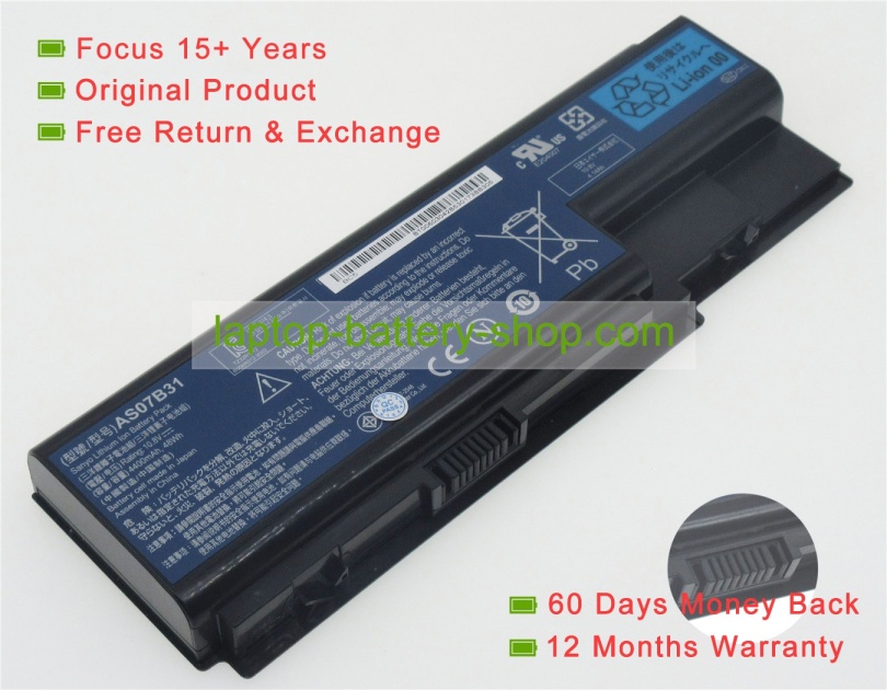 Acer AS07B31, AS07B41 11.1V 4400mAh replacement batteries - Click Image to Close
