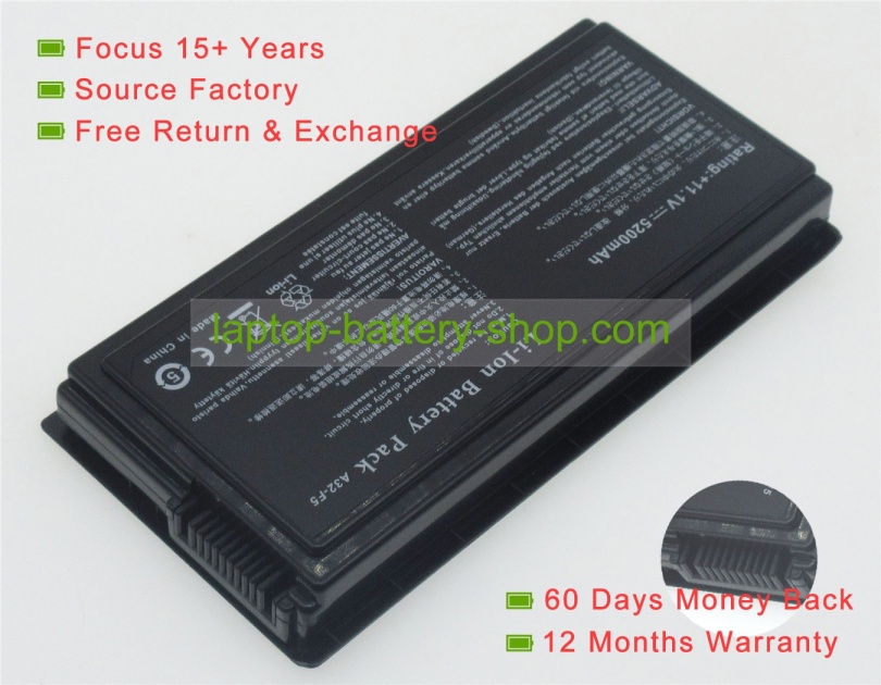 Asus 90-NLF1B2000Y, A32-X50 11.1V 4400mAh replacement batteries - Click Image to Close