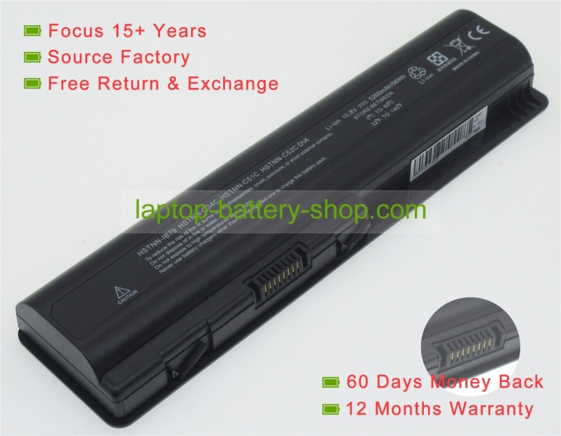 Hp 484170-001, 485041-001 10.8V 4400mAh replacement batteries - Click Image to Close