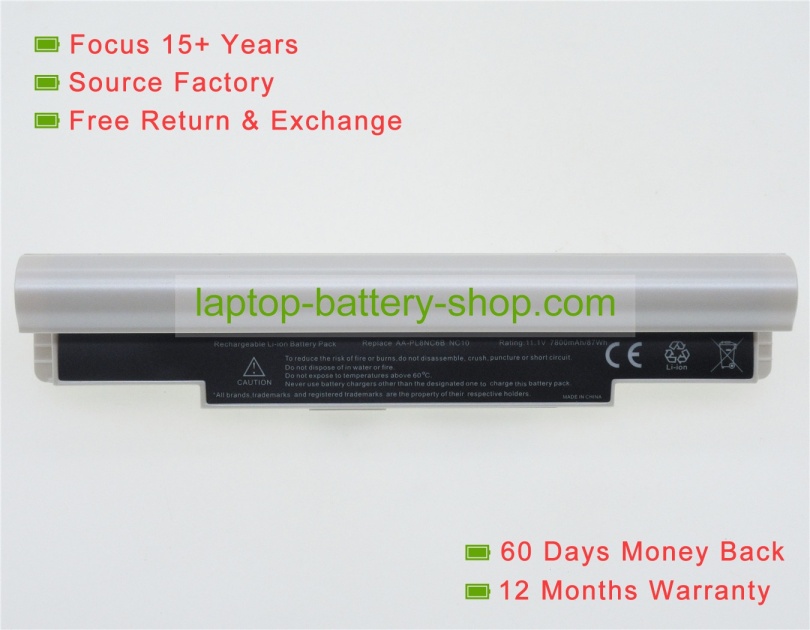 Samsung AA-PB8NC6M/E, AA-PL8NC6B 11.1V 7200mAh batteries - Click Image to Close