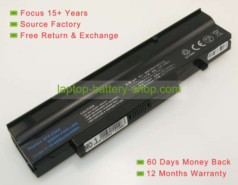 Fujitsu BTP-C0K8, S26391-F400-L400 10.8V 4400mAh replacement batteries - Click Image to Close