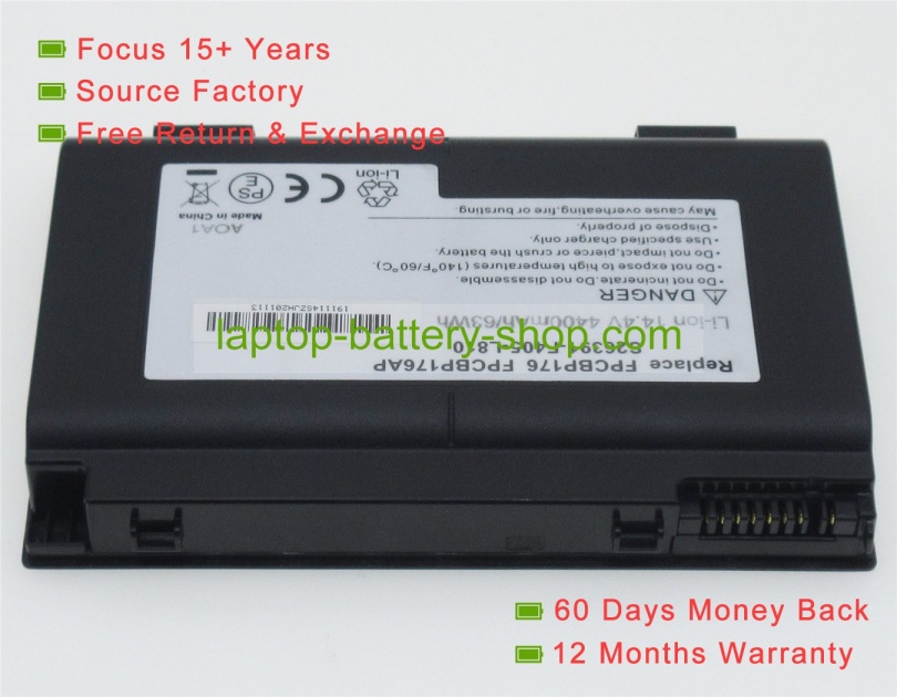 Fujitsu 0644670, FPCBP234 14.4V 4400mAh replacement batteries - Click Image to Close
