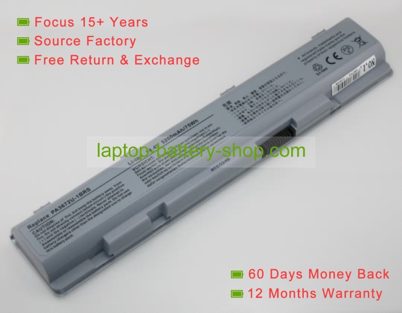 Toshiba PA3672U-1BRS 14.4V 4800mAh replacement batteries - Click Image to Close