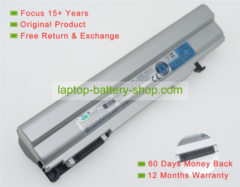 Toshiba PA3524U-1BRS, PA3525U-1BRL 10.8V 7290mAh replacement batteries - Click Image to Close