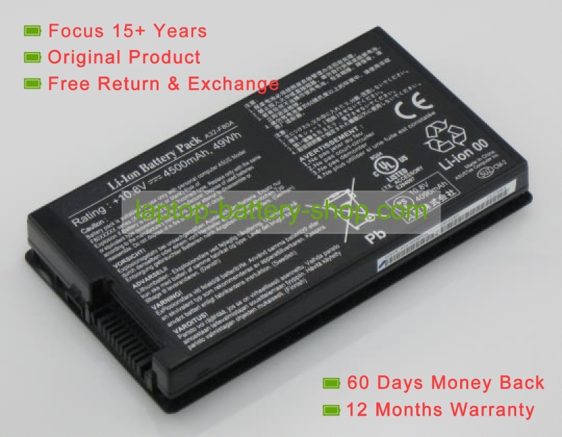 Asus A32-F80H, A32-F80 10.8V 4400mAh replacement batteries - Click Image to Close