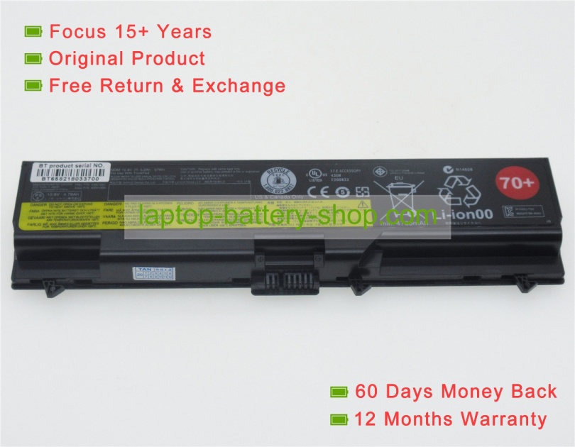 Lenovo 42T4751, 42T4791 10.8V 5200mAh replacement batteries - Click Image to Close