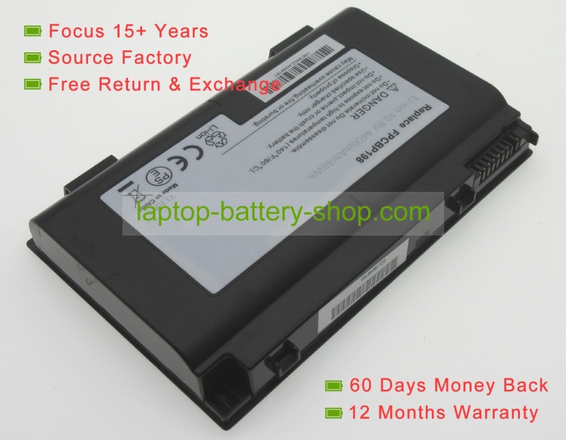 Fujitsu CP335311-01, FPCBP198 10.8V 4400mAh replacement batteries - Click Image to Close