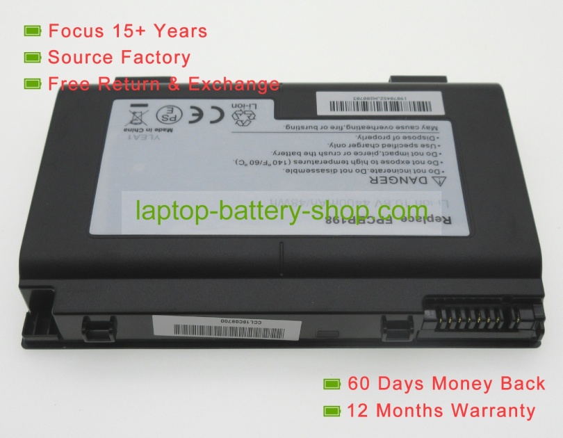 Fujitsu CP335311-01, FPCBP198 10.8V 4400mAh replacement batteries - Click Image to Close