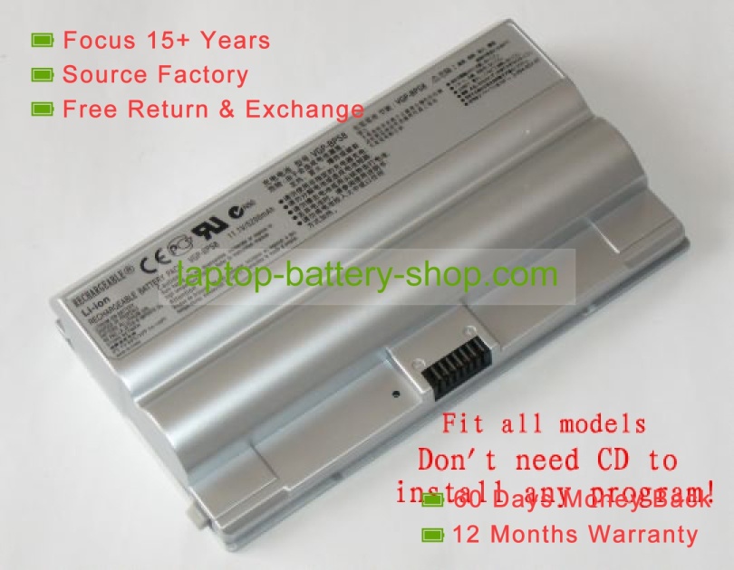 Sony VGP-BPL8A 11.1V 4400mAh batteries - Click Image to Close