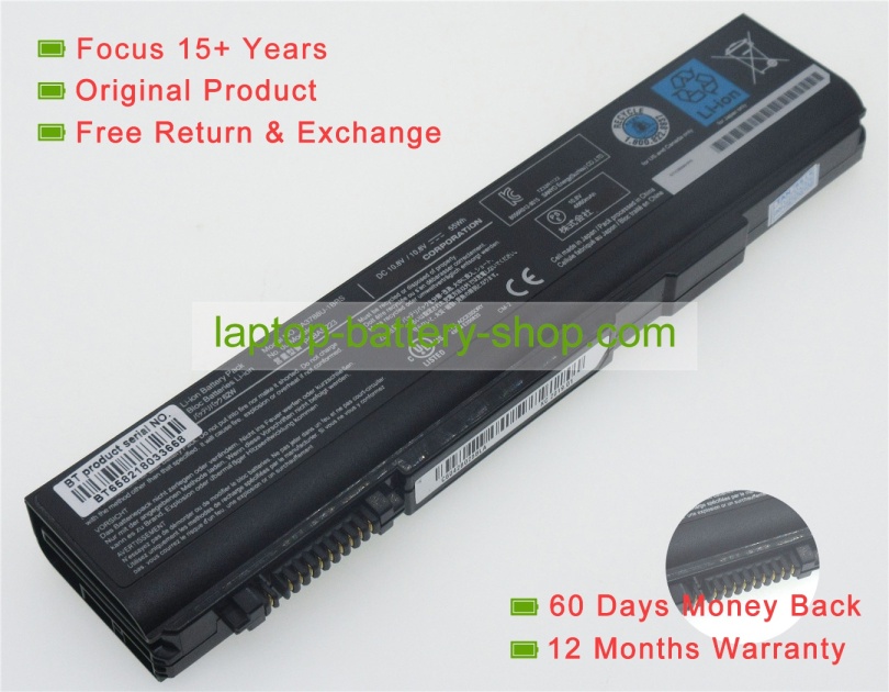 Toshiba PA3788U-1BRS, PABAS223 10.8V 5100mAh replacement batteries - Click Image to Close
