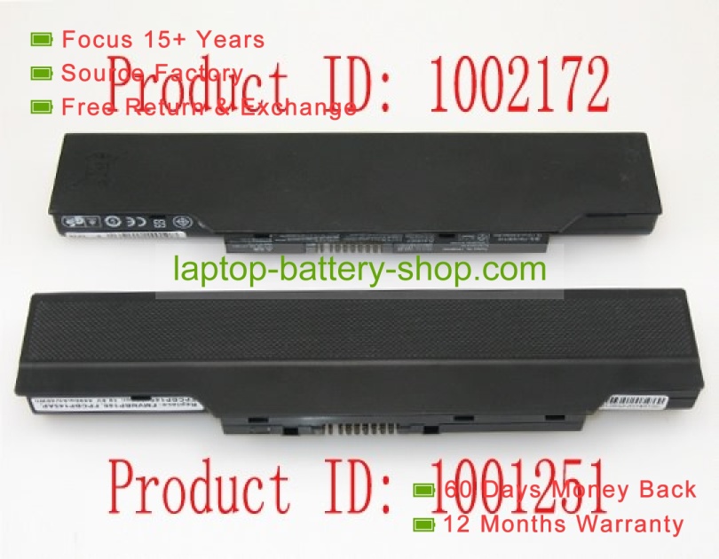 Fujitsu FPCBP250, FPCBP250AP 10.8V 4400mAh replacement batteries - Click Image to Close