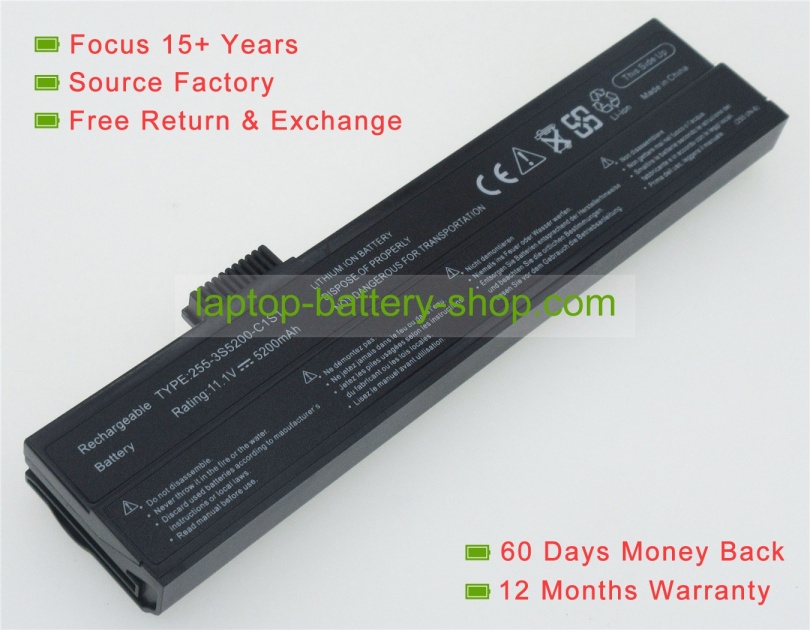 Uniwill 255-3S4400-G1L1, 255-3S4400-G1L1 11.1V 4400mAh replaceme - Click Image to Close