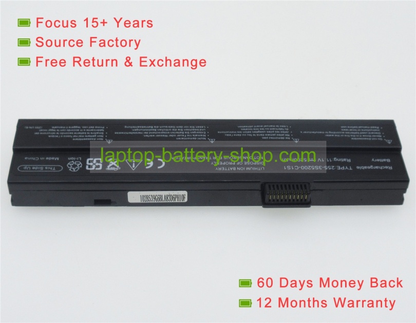 Uniwill 255-3S4400-G1L1, 255-3S4400-G1L1 11.1V 4400mAh replaceme - Click Image to Close