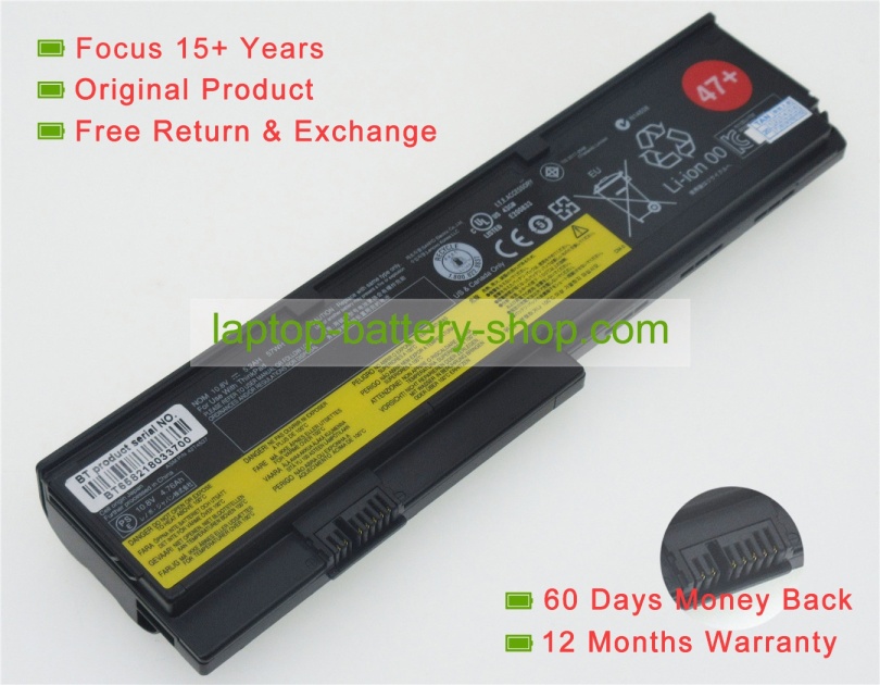 Lenovo 42T4694, FRU 42T4538 10.8V 5200mAh replacement batteries - Click Image to Close
