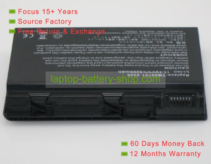 Acer GRAPE34, CONIS71 11.1V 4400mAh replacement batteries - Click Image to Close