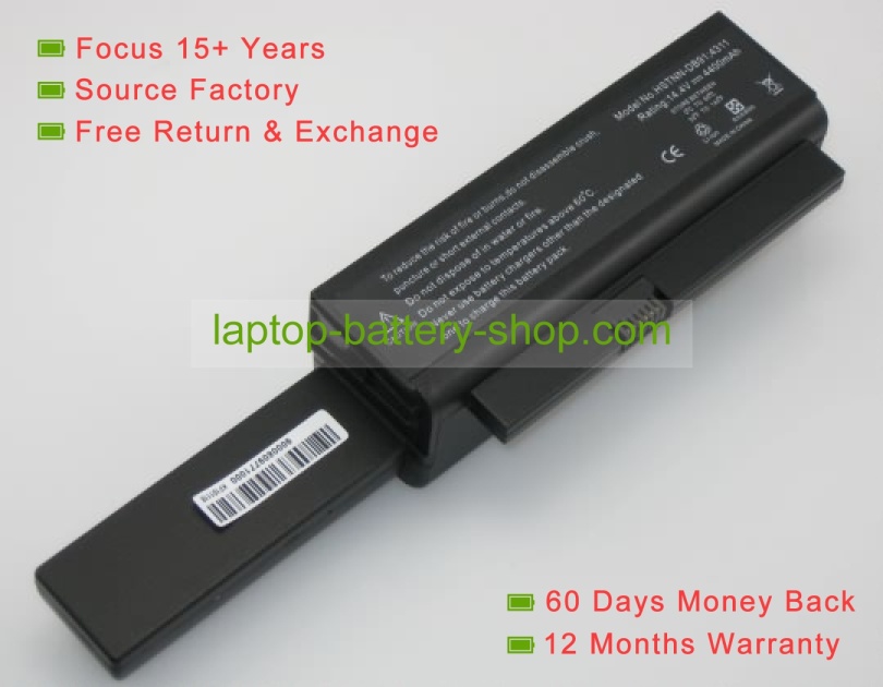 Hp HSTNN-OB92, 530975-341 14.4V 5060mAh batteries - Click Image to Close