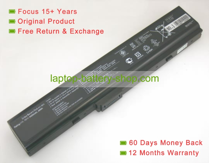 Asus 70-NXM1B2200Z, A31-B53 11.1V 4400mAh replacement batteries - Click Image to Close