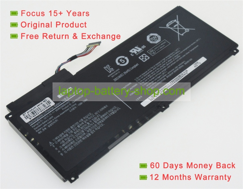 Samsung AA-PN3NC6F, AA-PN3VC6B 11.1V 5500mAh replacement batteries - Click Image to Close