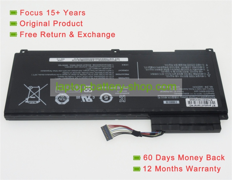 Samsung AA-PN3NC6F, AA-PN3VC6B 11.1V 5500mAh replacement batteries - Click Image to Close
