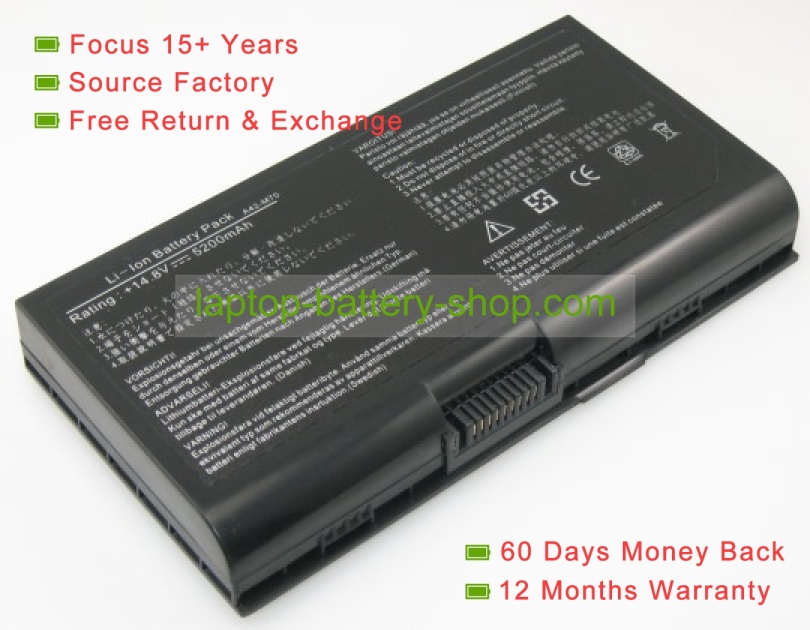 Asus A32-M70, A32-F70 14.8V 4400mAh replacement batteries - Click Image to Close