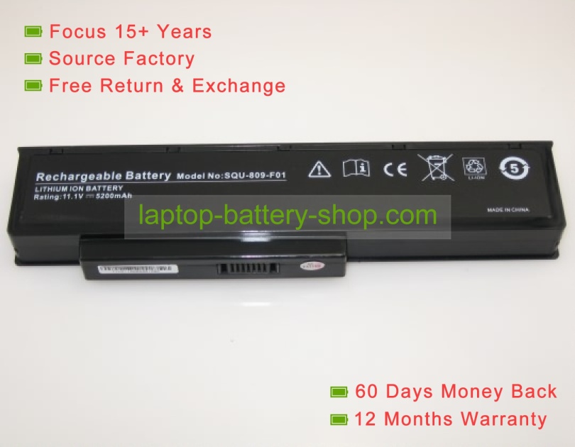 Fujitsu SQU-809-F01, SQU-808-F02 11.1V 4400mAh replacement batte - Click Image to Close