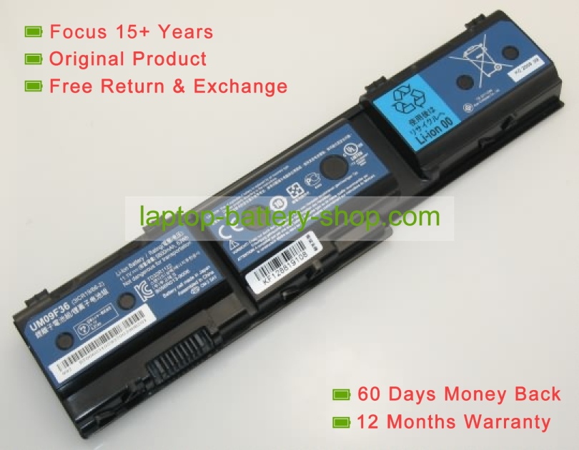 Acer UM09F36, UM09F70 11.1V 5600mAh replacement batteries - Click Image to Close