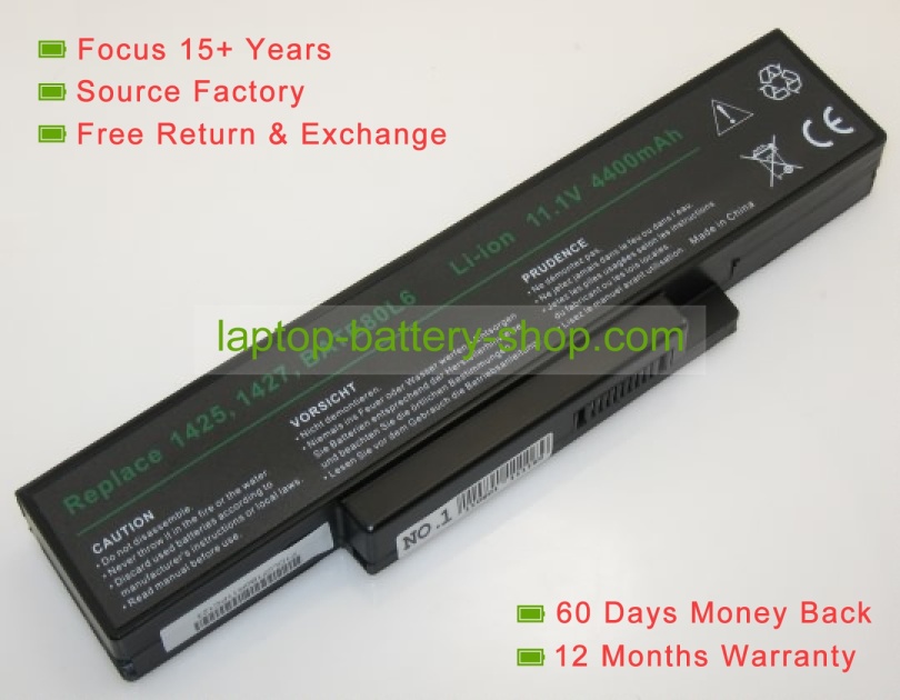 Dell BATEL80L6, BATEL80L6, 90NITLILG2SU1 11.1V 4400mAh replacement batteries - Click Image to Close