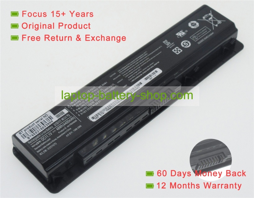 Samsung AA-PBAN6AB, AA-PLAN6AB 11.1V 4400mAh replacement batteries - Click Image to Close