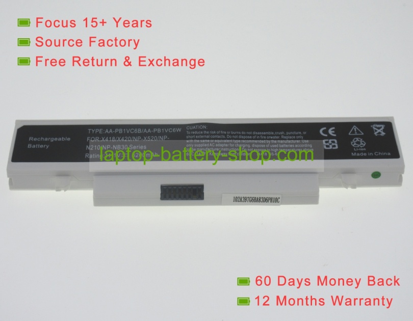 Samsung AA-PB1VC6B, AA-PB1VC6W 11.1V 4400mAh replacement batteries - Click Image to Close