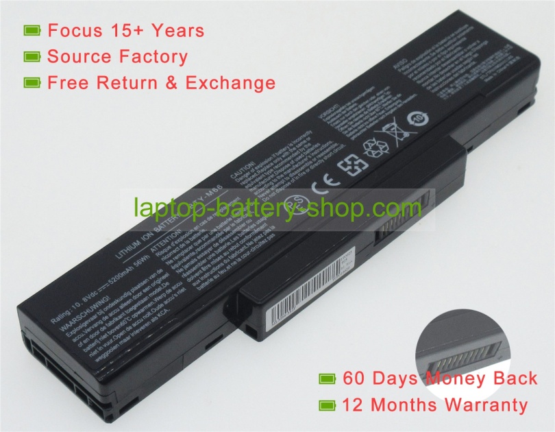Msi BTY-M67, SQU-718 10.8V 4400mAh replacement batteries - Click Image to Close