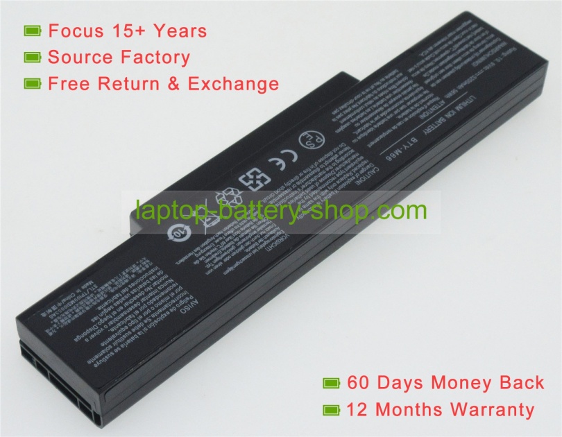 Msi BTY-M67, SQU-718 10.8V 4400mAh replacement batteries - Click Image to Close