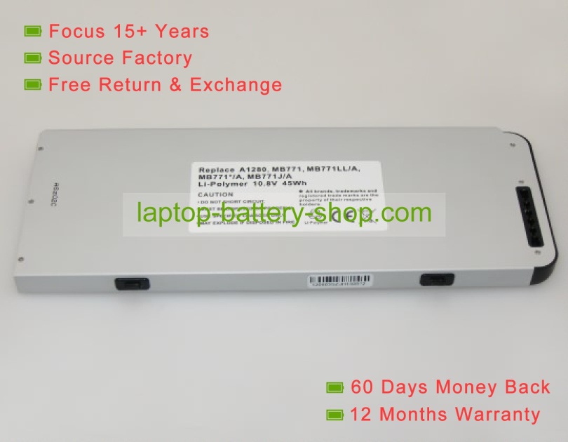 Apple MB771 /A, MB771 11.1V 4200mAh replacement batteries - Click Image to Close