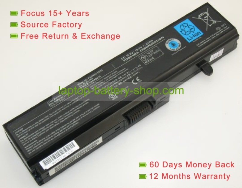 Toshiba PA3780U-1BRS, PABAS215 11.1V 4400mAh replacement batteries - Click Image to Close