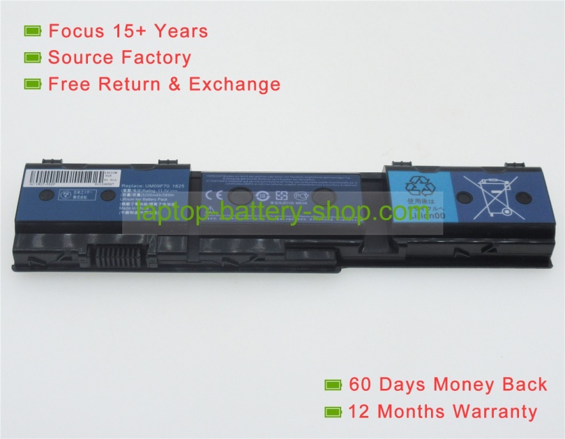 Acer UM09F36, UM09F70 11.1V 4400mAh replacement batteries - Click Image to Close