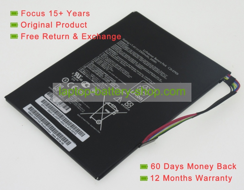 Asus C21-EP101, 07G031002902 7.4V 3300mAh replacement batteries - Click Image to Close