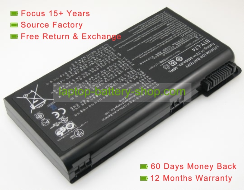 Msi MS-1682, 957-173XXP-102 11.1V 4400mAh replacement batteries - Click Image to Close