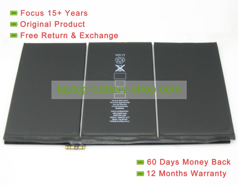 Apple 616-0604, 969TA110H 3.7V 1156mAh replacement batteries - Click Image to Close