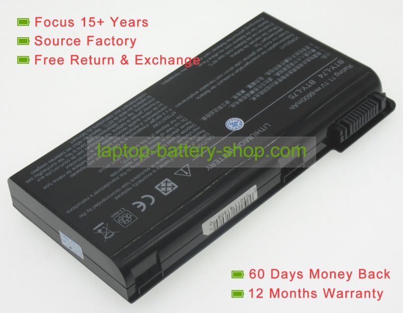 Msi MS-1683, 91NMS17LD4SU1 11.1V 6600mAh replacement batteries - Click Image to Close