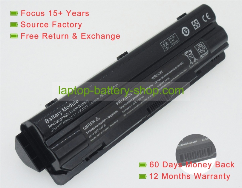 Dell 312-1123, 312-1127 11.1V 6600mAh replacement batteries - Click Image to Close