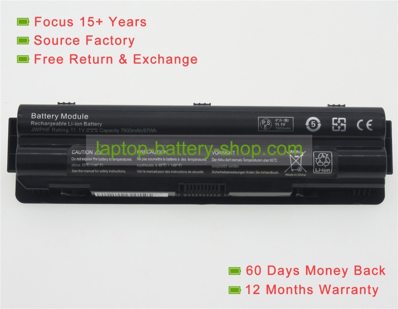 Dell 312-1123, 312-1127 11.1V 6600mAh replacement batteries - Click Image to Close