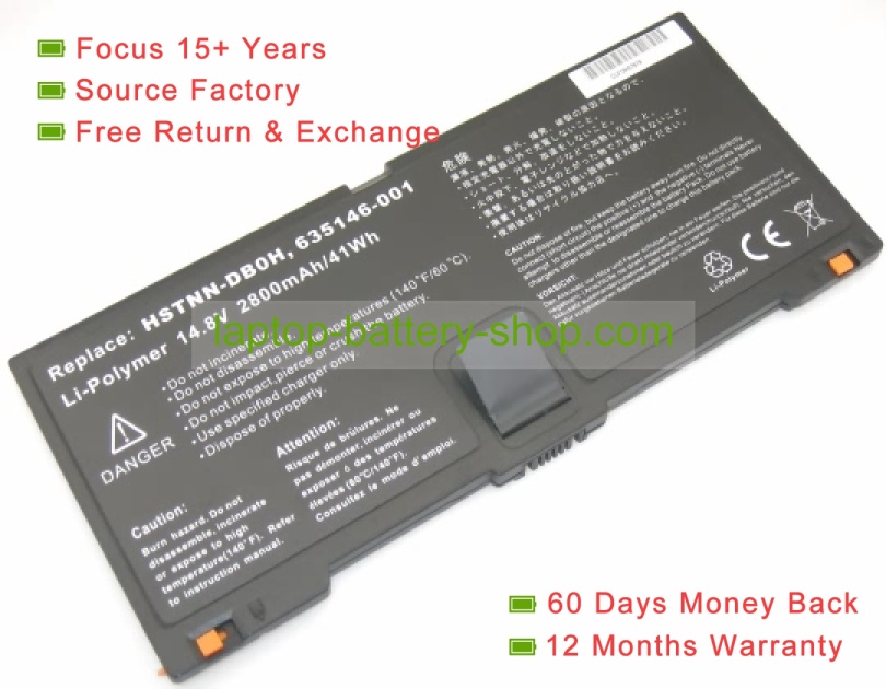 Hp FN04, HSTNN-DB0H 14.8V 2800mAh replacement batteries - Click Image to Close