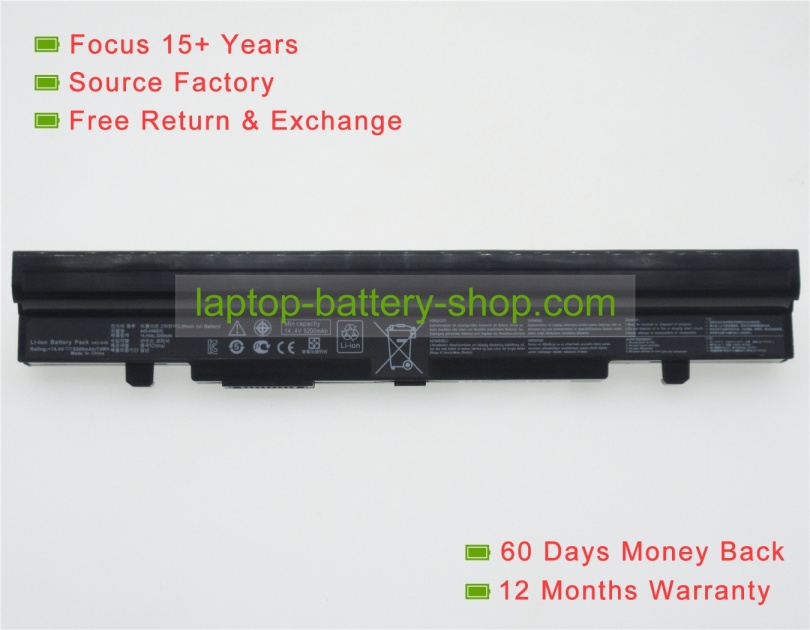 Asus A42-U46, A32-U46 14.4V 5200mAh replacement batteries - Click Image to Close