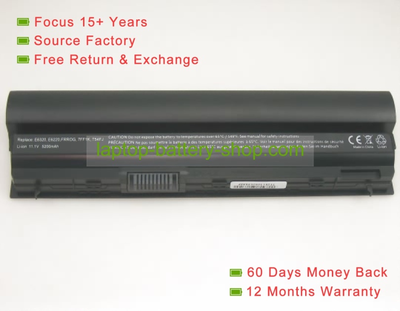 Dell 312-1241, 0F7W7V 11.1V 5100mAh replacement batteries - Click Image to Close