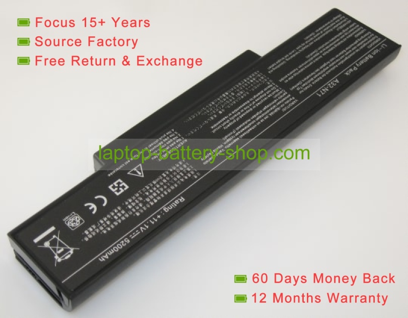 Asus 70-NZYB1000Z, 70-NX01B1000Z 11.1V 4400mAh replacement batteries - Click Image to Close