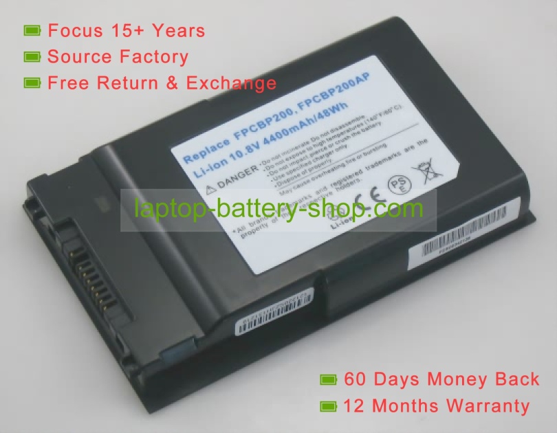 Fujitsu FPCBP155, FPCBP155AP 10.8V 4400mAh replacement batteries - Click Image to Close