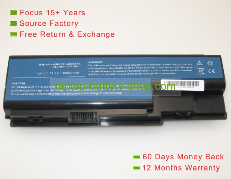Acer AS07B52, 934T2180F 11.1V 8800mAh replacement batteries - Click Image to Close